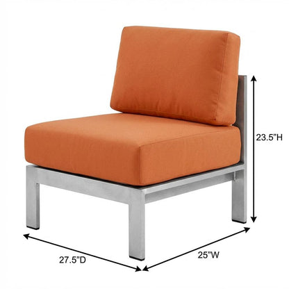 Outdoor Lounge Chair With Aluminum Frame And Armless Design