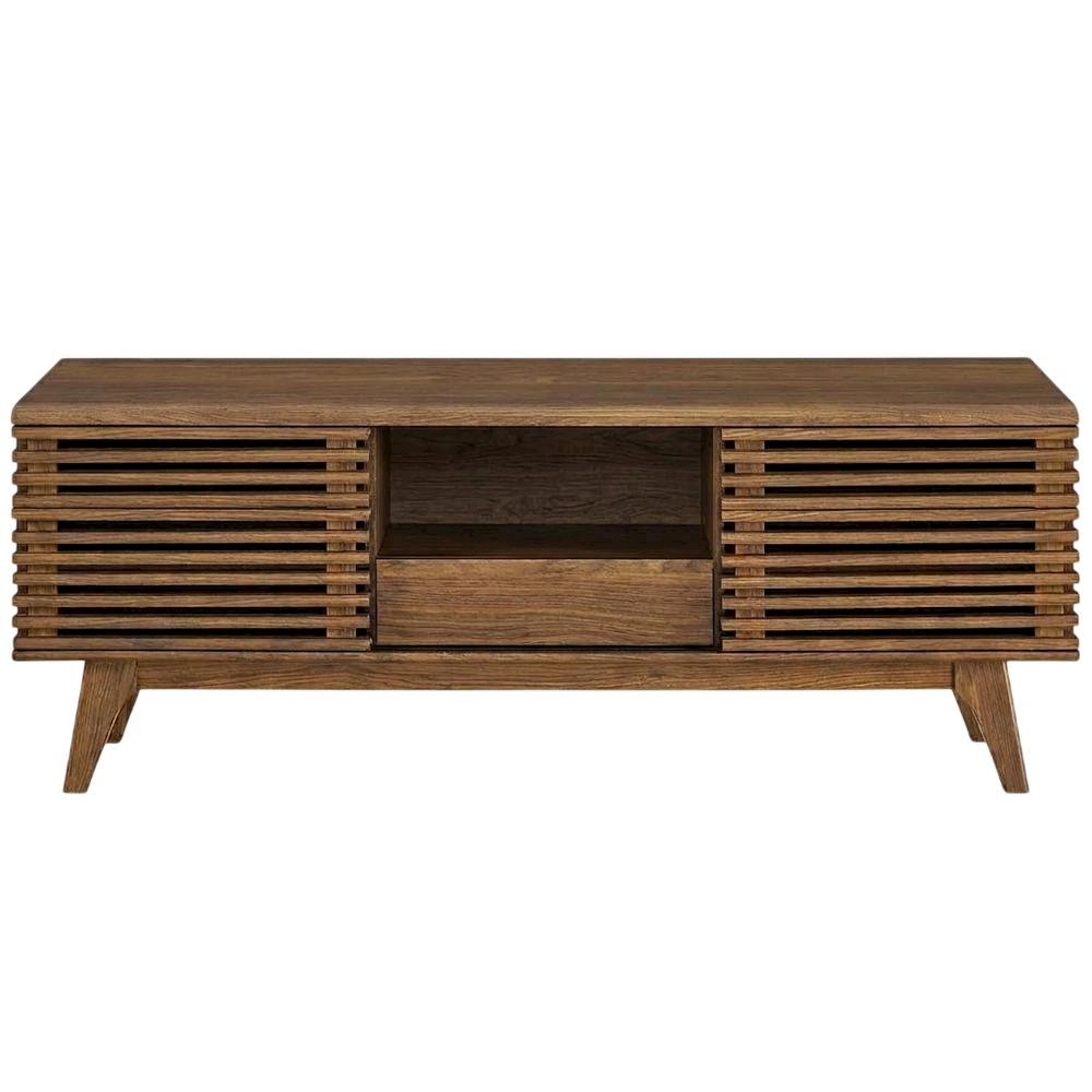 Wood TV Stand in Elegant Finish with Ample Storage Space