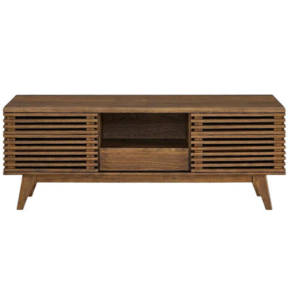 Wood TV Stand in Elegant Finish with Ample Storage Space