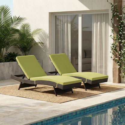 Outdoor Patio Lounge Chair Set Of 2 With Comfortable Cushions, Weather-Resistant