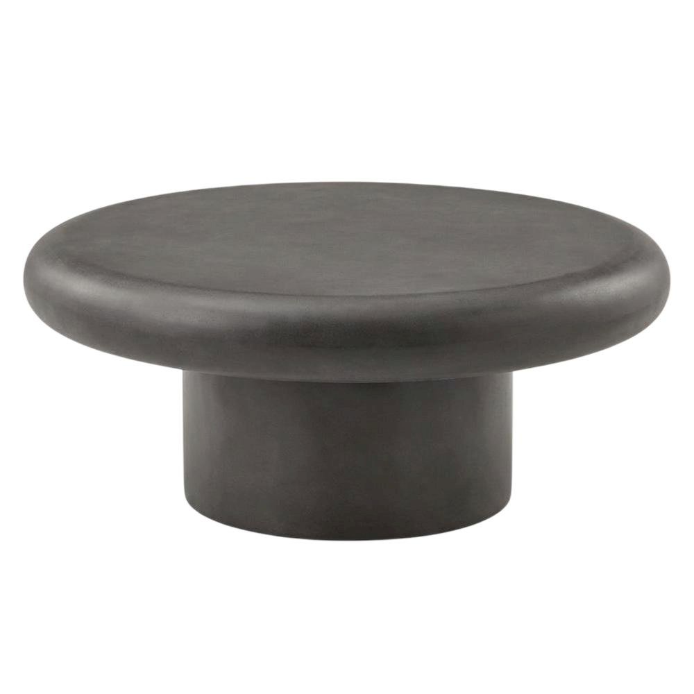 Round Concrete Outdoor Coffee Table with Modern Design and Durable Finish