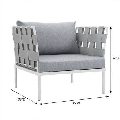 Aluminum Outdoor Lounge Chair With Cushioned Seat For Patio Relaxation