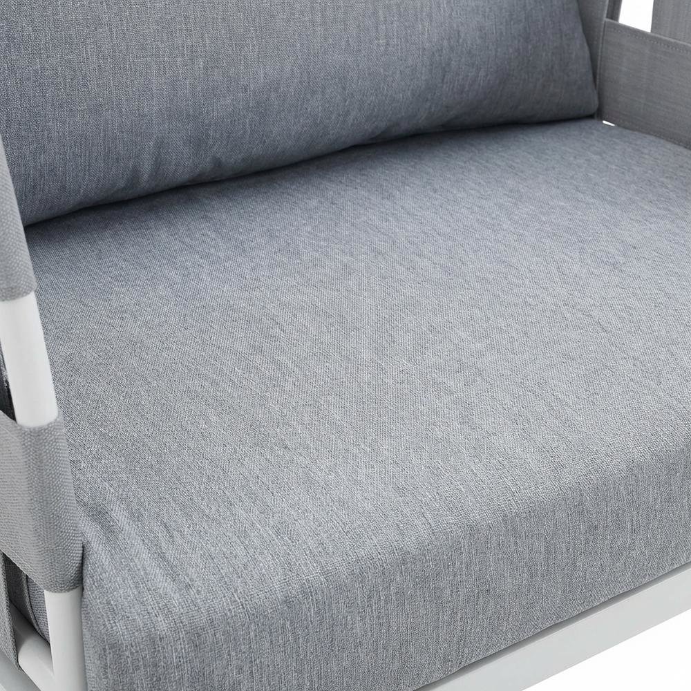 Aluminum Outdoor Lounge Chair With Cushioned Seat For Patio Relaxation