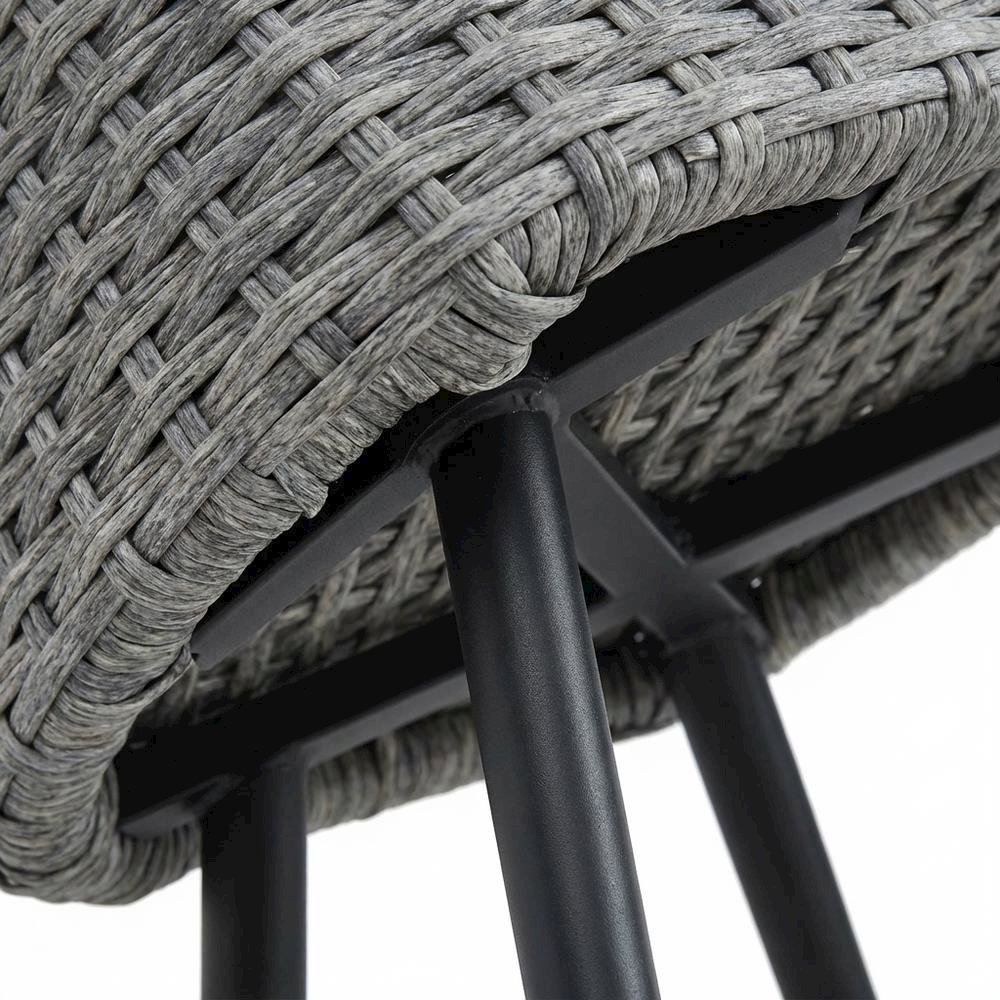 Outdoor Patio Wicker Rattan Dining Armchair Set Of 2 With Armrests
