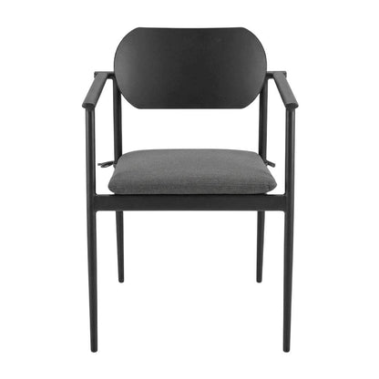 Stackable outdoor aluminum dining chairs set of 2, backrest, lightweight design