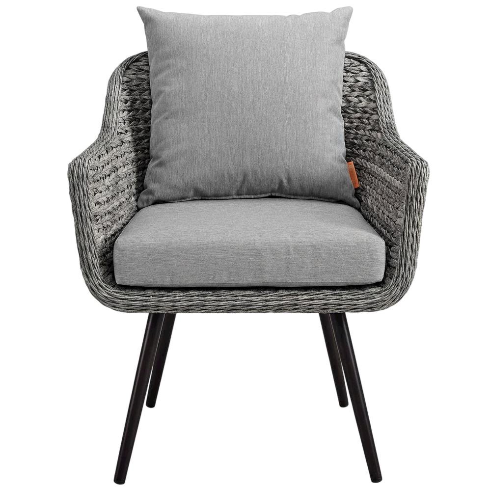 Outdoor Patio Wicker Rattan Armchair With Comfortable Design And Sturdy Frame