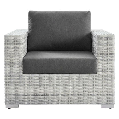 Outdoor Patio Armchair With Cushioned Seat And Durable Frame