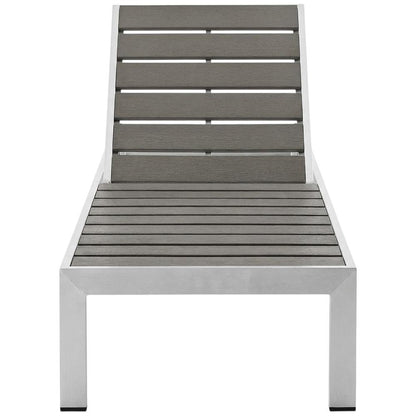 Outdoor Patio Aluminum Lounge Chairs Set Of 2 With Ergonomic Backrests