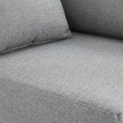 Outdoor Lounge Corner Chair With Aluminum Frame And Cushioned Seat