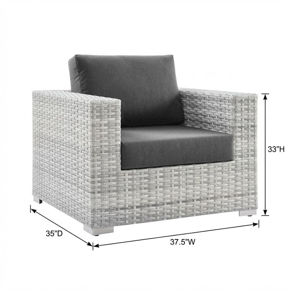 Outdoor Patio Armchair With Cushioned Seat And Durable Frame