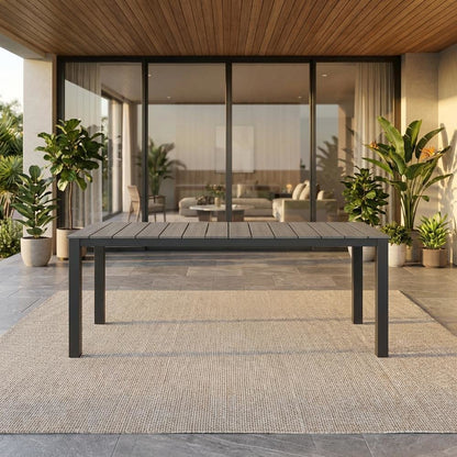Elegant 80-Inch Outdoor Patio Dining Table With Sturdy Construction