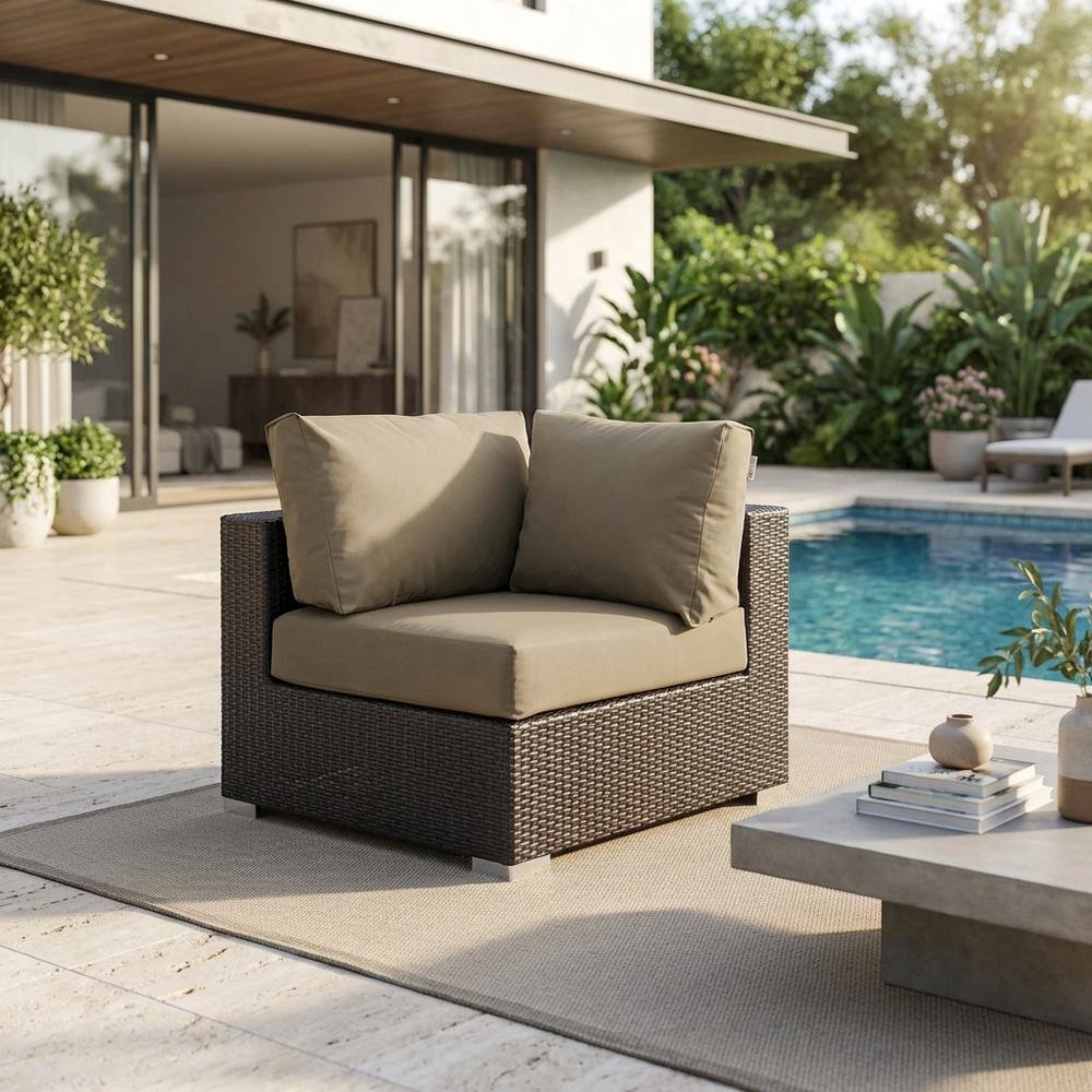 Outdoor Patio Corner Sofa With Cushions For Cozy Outdoor Living