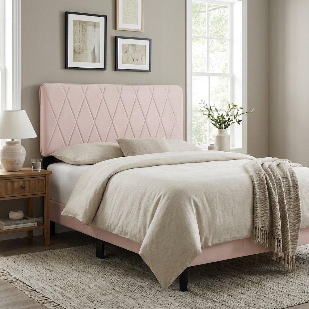 California King Headboard Panel in Neutral Tone with Durable Frame Design