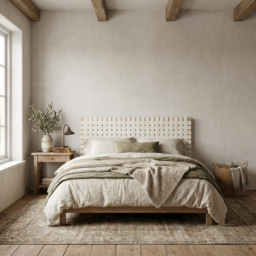 Vegan Leather Full Headboard with TexturedPattern and Durable Build