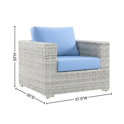 Outdoor Patio Armchair With Cushioned Seat And Sturdy Frame