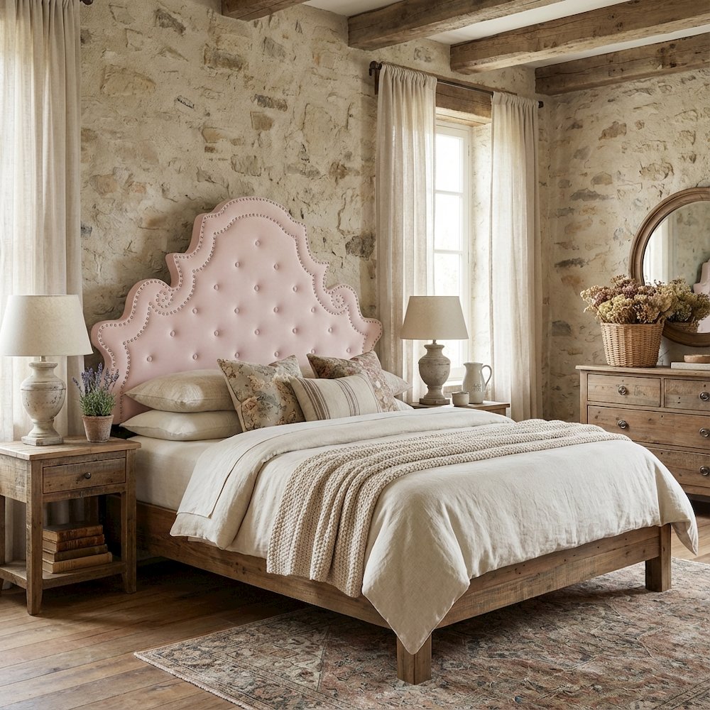 Pink Tufted Velvet Full/Queen Headboard with Plush Upholstery and Durable Frame