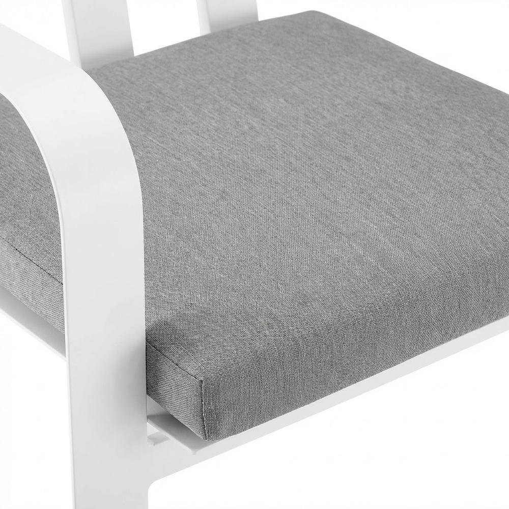 Stackable Outdoor Aluminum Dining Armchair With Armrests And Lightweight Design
