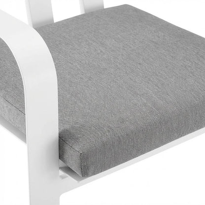 Stackable Outdoor Aluminum Dining Armchair With Armrests And Lightweight Design