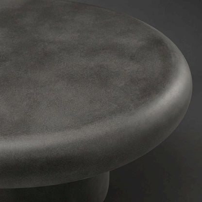Round Concrete Outdoor Coffee Table with Modern Design and Durable Finish