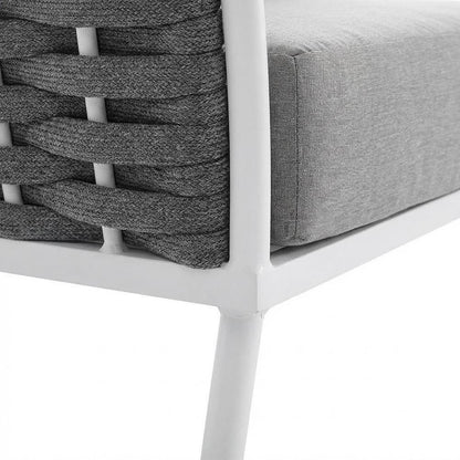 Aluminum Left-Facing Outdoor Patio Lounge Chair With Armrests