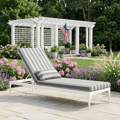Outdoor Patio Chaise Lounge Chair In Weather-Resistant Finish, Relaxing Comfort
