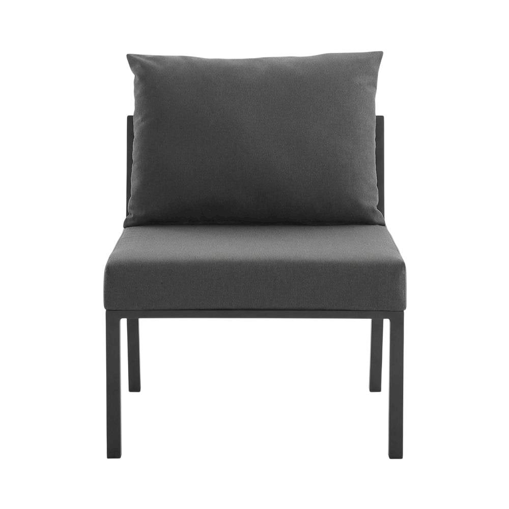 Aluminum Outdoor Lounge Chair With Cushioned Backrest And Seat