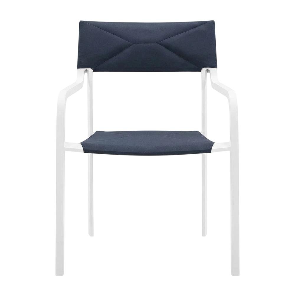 Stackable Aluminum Dining Armchair For Outdoor Patio Lounge
