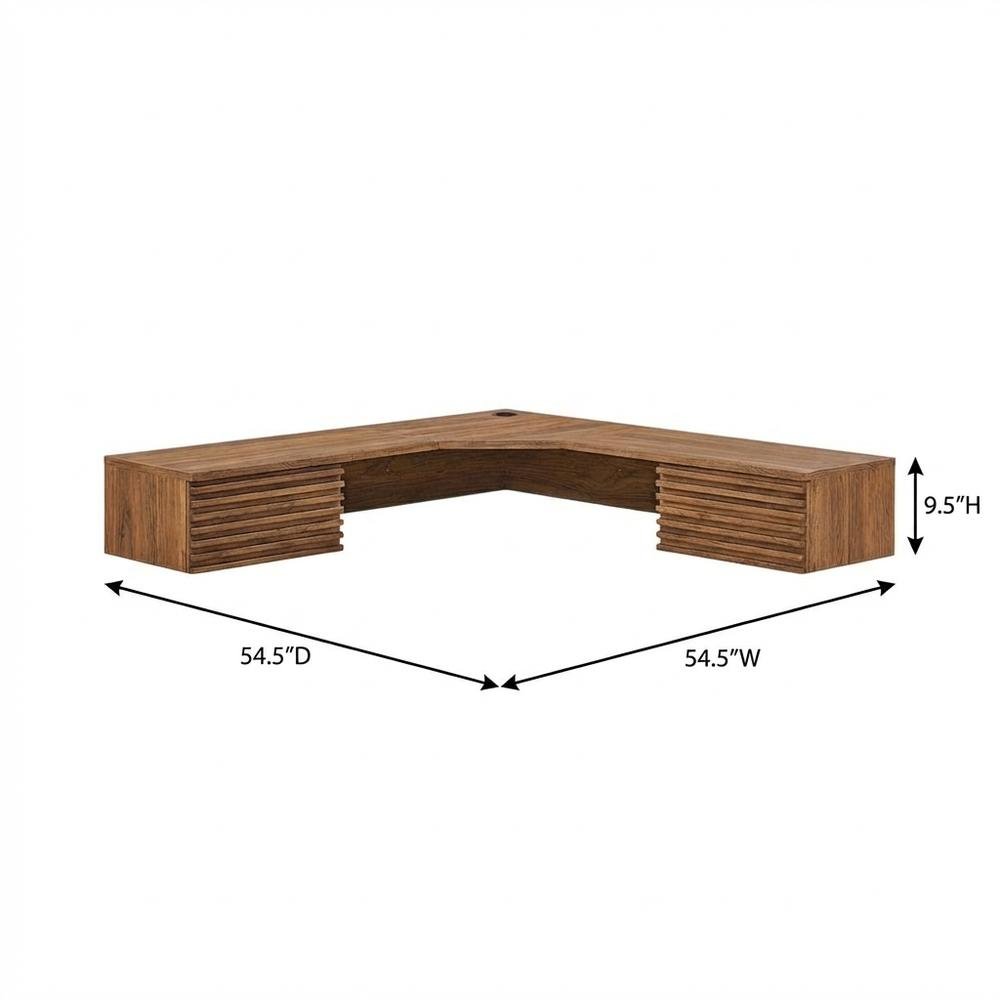 L-Shaped Wall Mount Corner Office Desk In Modern Style For Workspace Efficiency