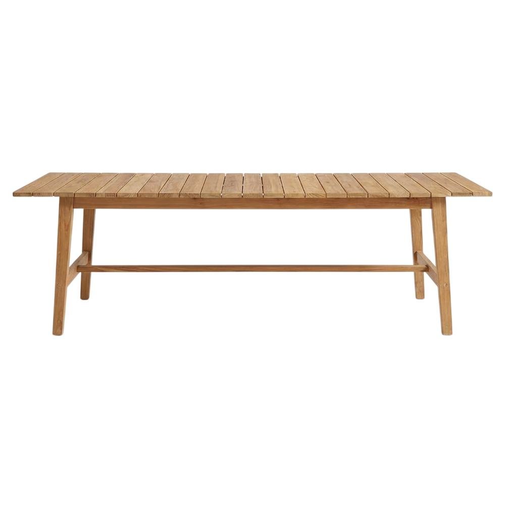Teak Outdoor Dining Table with Sturdy Top and Classic Design