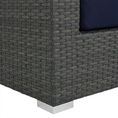 Outdoor Sunbrella Fabric Patio Lounge Sofa, Cushions, Comfortable Outdoor Living