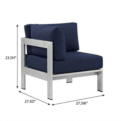 Aluminum Corner Sofa For Outdoor Patio With Cushioned Seating