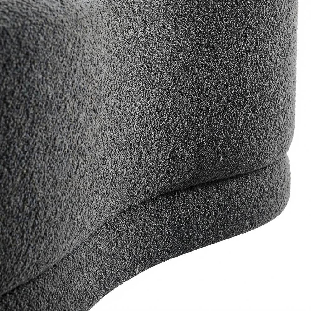 Upholstered Outdoor Ottoman Bench With Cushioned Top In Neutral Fabric