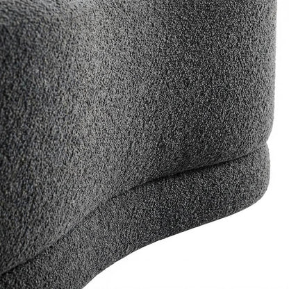 Upholstered Outdoor Ottoman Bench With Cushioned Top In Neutral Fabric