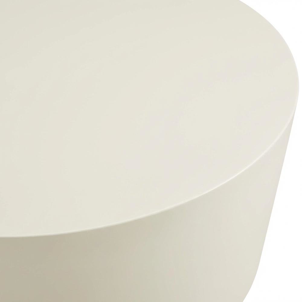 Round Indoor-Outdoor Concrete Coffee Table with Durable Top and Modern Style