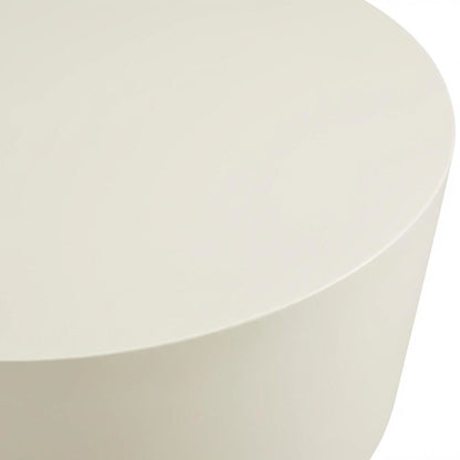 Round Indoor-Outdoor Concrete Coffee Table with Durable Top and Modern Style