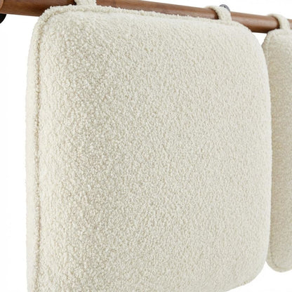 Chenille Upholstered Wall-Mounted King Headboard with Soft Fabric Finish