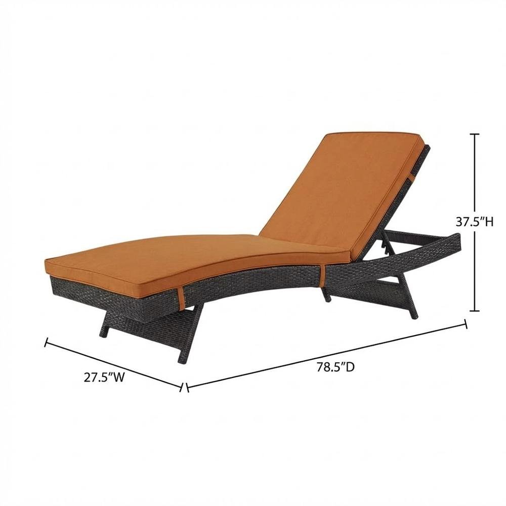 Outdoor Patio Chaise Set Of 2 With Cushioned Lounge Chairs For Garden, Poolside