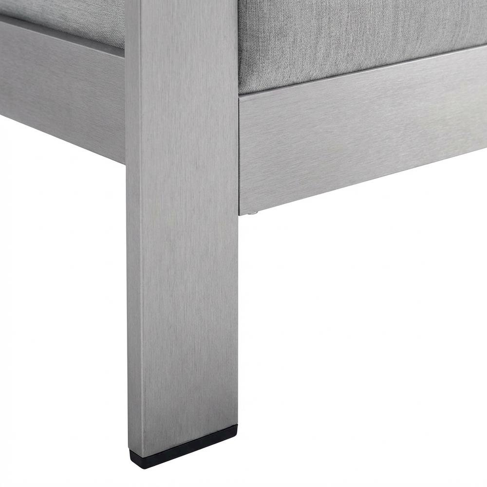 Aluminum Fabric Outdoor Patio Armchair With Cushioned Seating