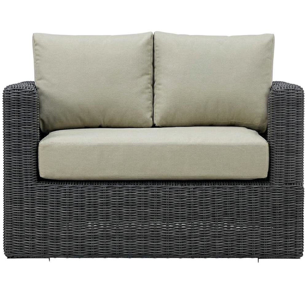 Outdoor Corner Sofa with Cushions and Armrests for Patio Lounge
