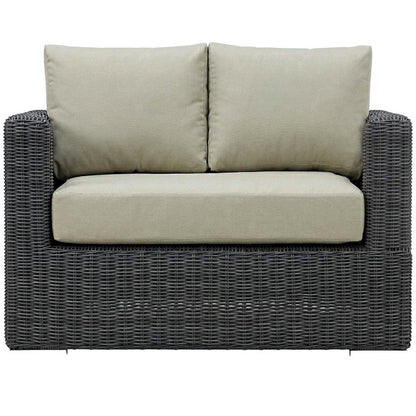 Outdoor Corner Sofa with Cushions and Armrests for Patio Lounge