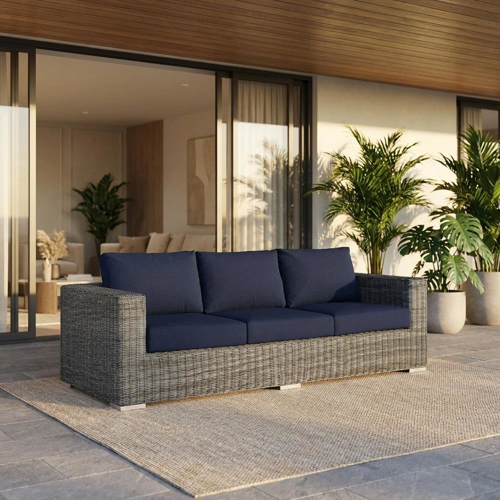 Outdoor Patio Sofa with Cushions for Cozy Lounge Seating