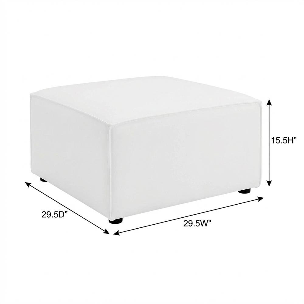 Outdoor Upholstered Sectional Sofa Ottoman for Patio Lounging