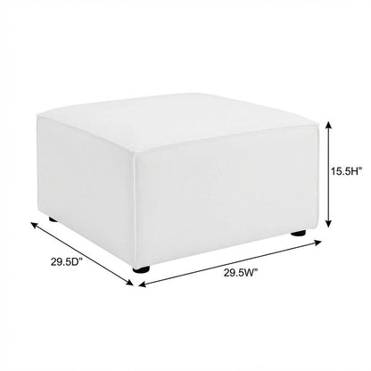 Outdoor Upholstered Sectional Sofa Ottoman for Patio Lounging