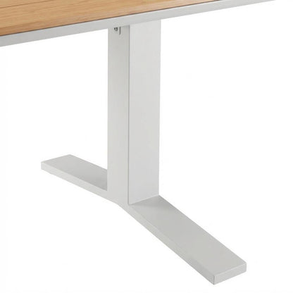 Durable Aluminum Outdoor Dining Table In Stylish Gray Finish