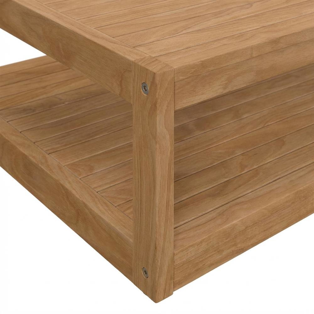 Teak Wood Outdoor Coffee Table With Sturdy Construction And Elegant Design