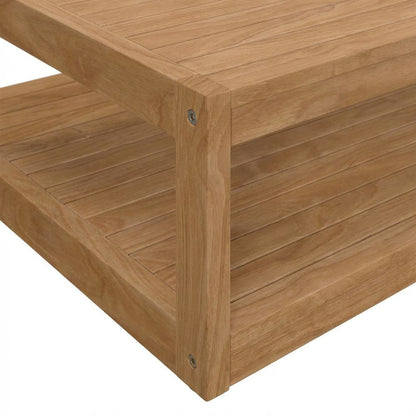 Teak Wood Outdoor Coffee Table With Sturdy Construction And Elegant Design