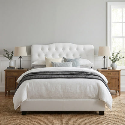 Upholstered Vinyl King Headboard with Durable Finish and Contemporary Design