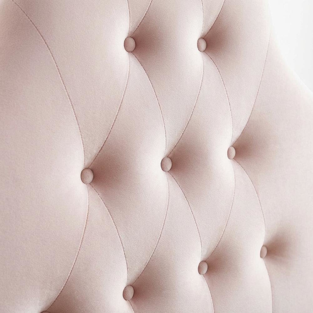 Diamond Tufted Velvet Twin Headboard with Performance Fabric and Elegant Design