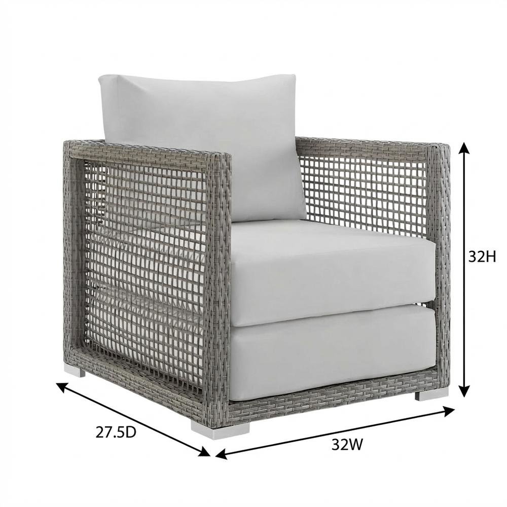 Rattan Outdoor Patio Armchair with Sturdy Frame and Comfortable Design