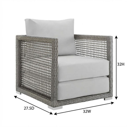 Rattan Outdoor Patio Armchair with Sturdy Frame and Comfortable Design